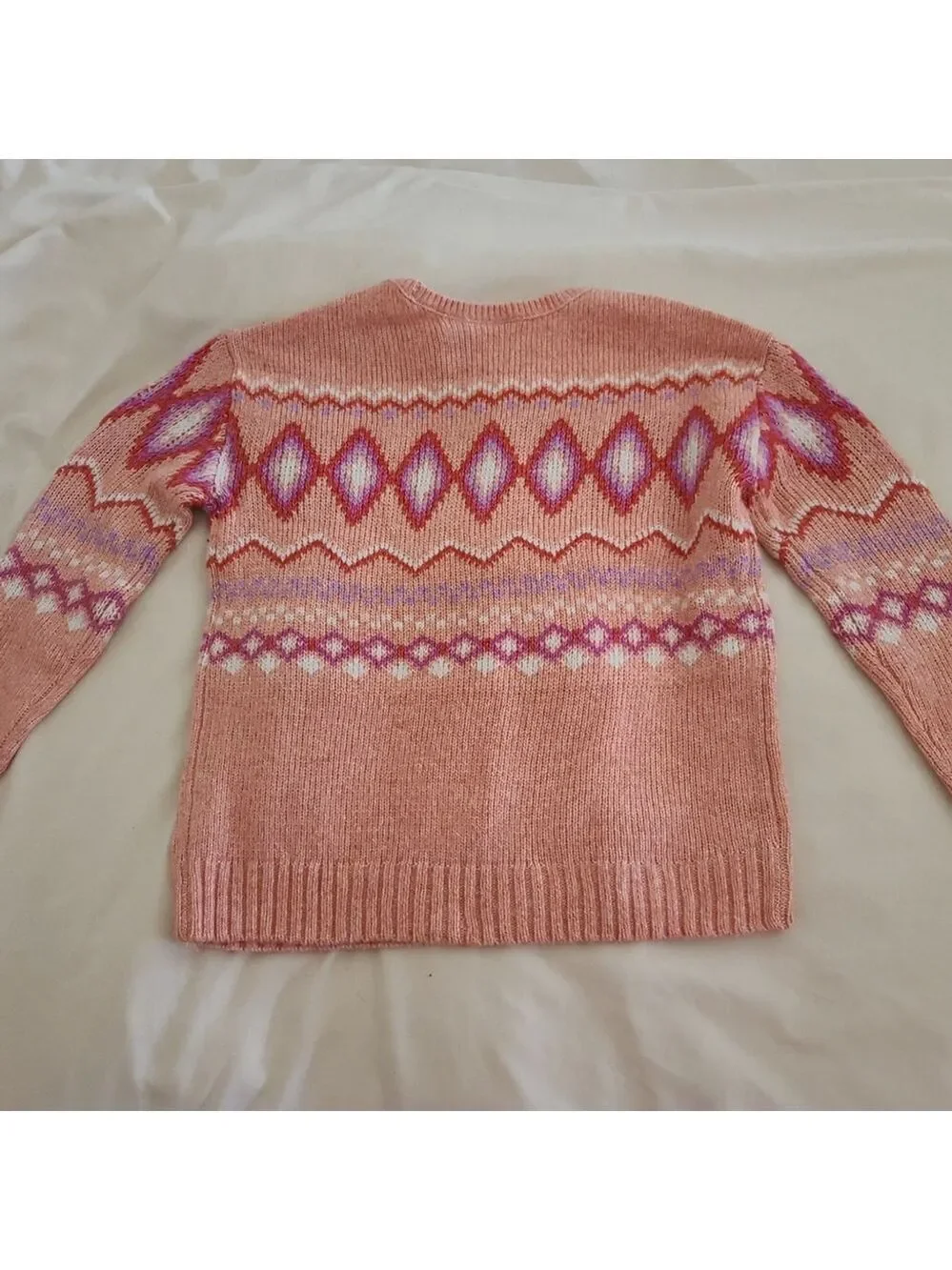Girls Winter Bundle Set Sweater Hat Gloves L 10/12